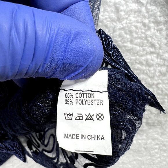 Simply Couture sz XL Boho Lace Sheer Top Embroidered Designer Hippie Peasant NWT - Picture 8 of 10